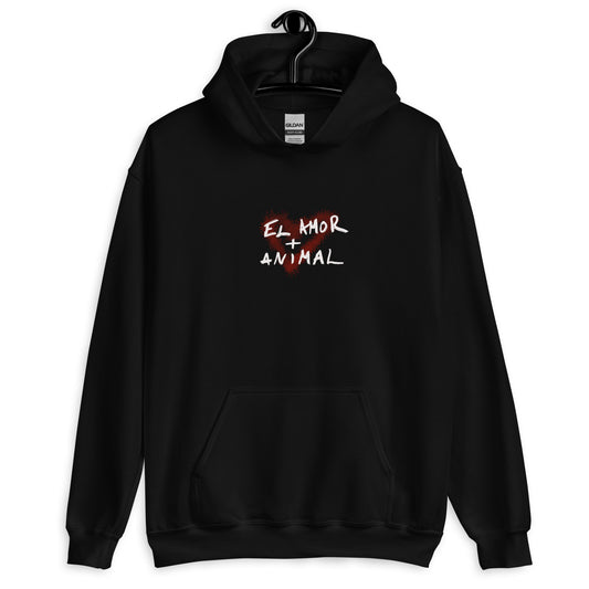 Sudadera con capucha El amor más animal